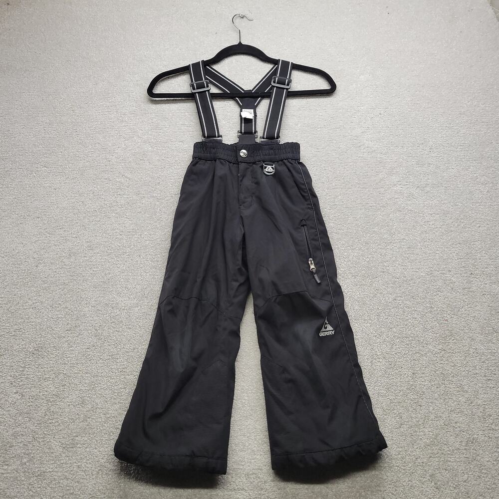Gerry Kids Snow Pants Bib Overalls Black Size XS 5/6 Insulated Winter Ski